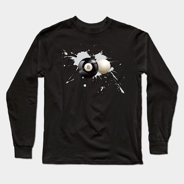 Pool Balls Long Sleeve T-Shirt by TomCage